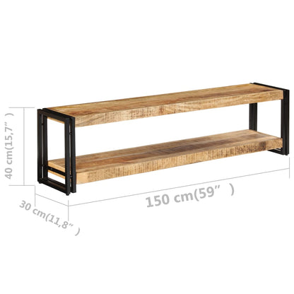 Meuble TV 150x30x40 cm Bois massif de manguier