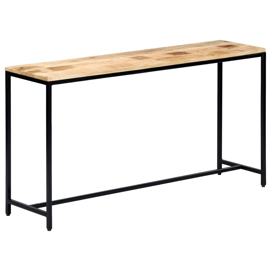 Table console 140 x 35 x 76 cm Bois de manguier massif brut