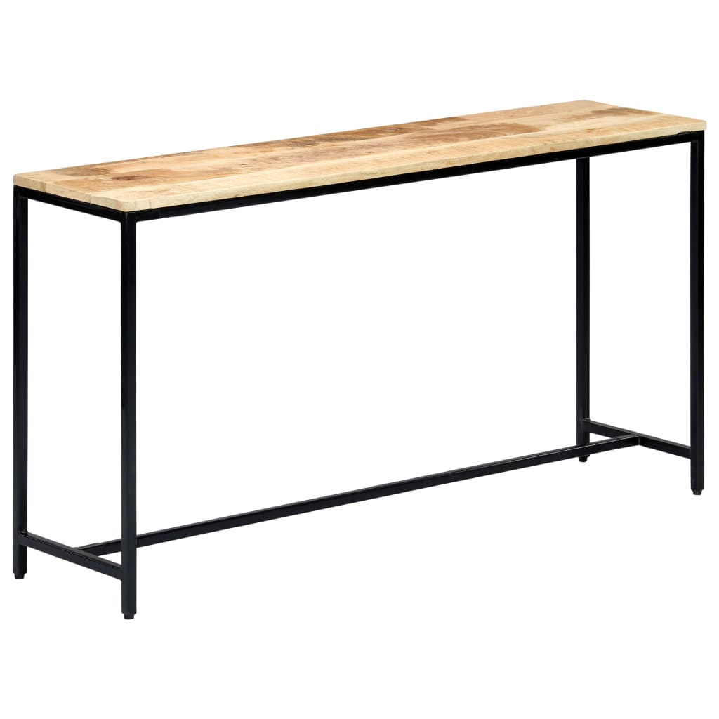 Table console 140 x 35 x 76 cm Bois de manguier massif brut