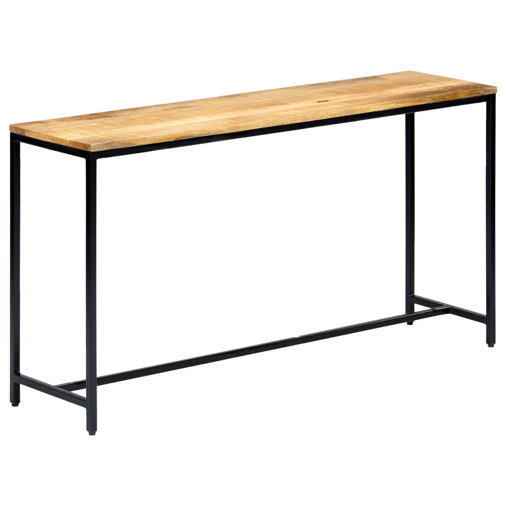 Table console 140 x 35 x 76 cm Bois de manguier massif brut