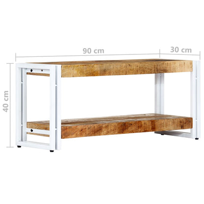 Meuble TV 90x30x40 cm Bois massif de manguier