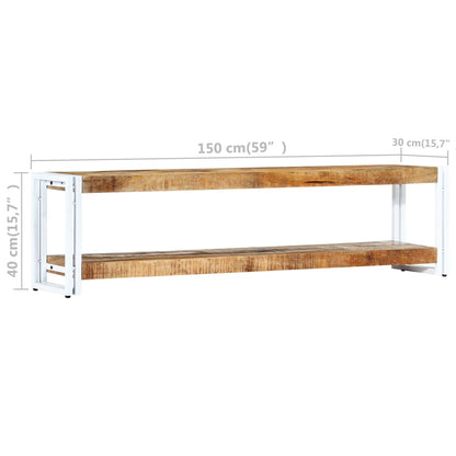 Meuble TV 150x30x40 cm Bois massif de manguier