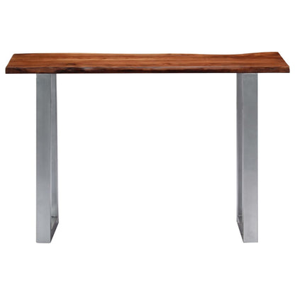 Table console 115x35x76 cm Bois d'acacia massif et fer