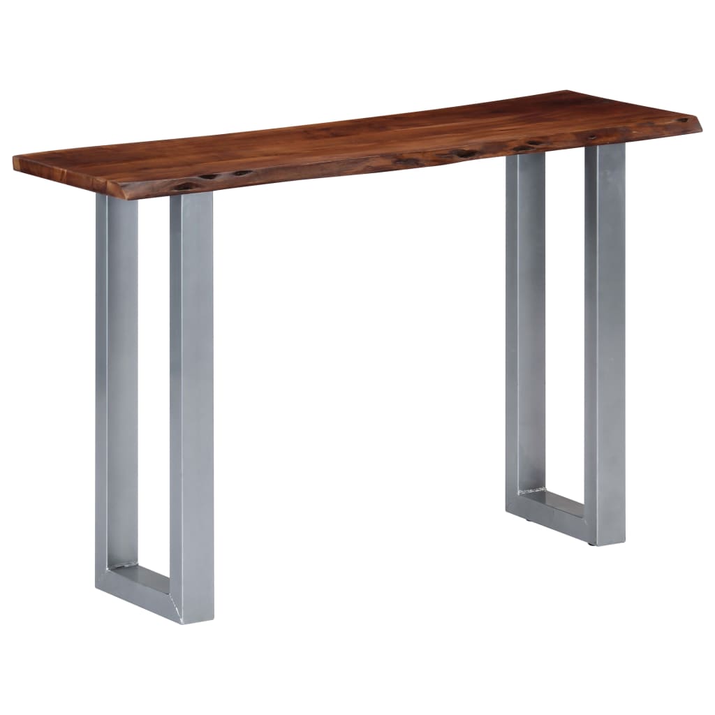 Table console 115x35x76 cm Bois d'acacia massif et fer