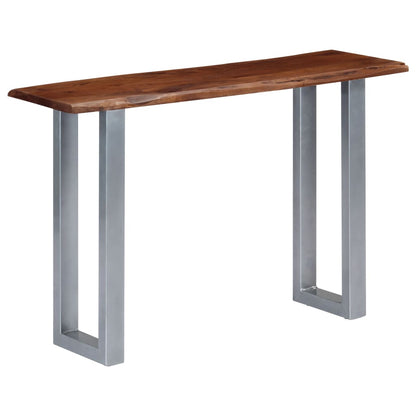 Table console 115x35x76 cm Bois d'acacia massif et fer