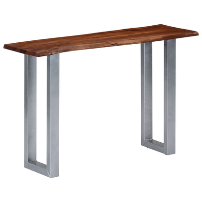 Table console 115x35x76 cm Bois d'acacia massif et fer