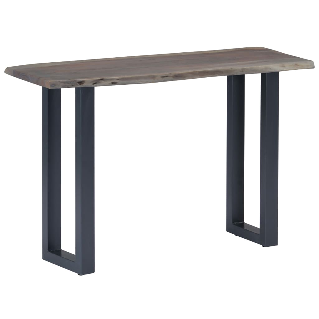 Table console Gris 115 x 35 x 76 cm Bois d'acacia massif et fer