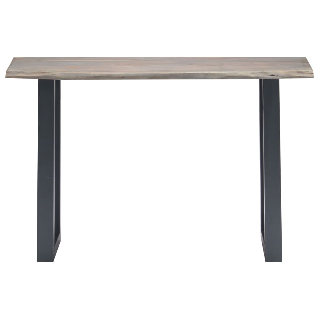 Table console Gris 115 x 35 x 76 cm Bois d'acacia massif et fer