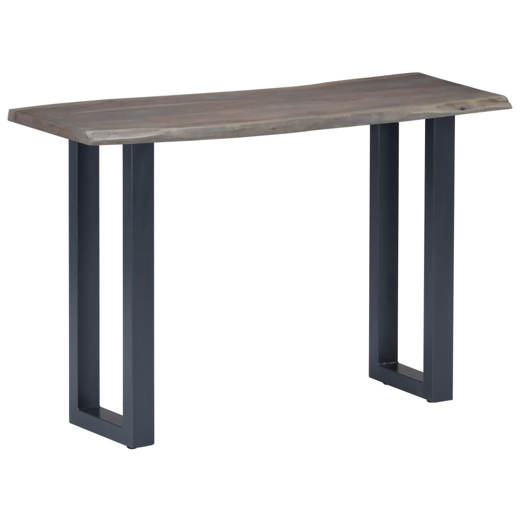 Table console Gris 115 x 35 x 76 cm Bois d'acacia massif et fer