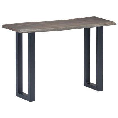 Table console Gris 115 x 35 x 76 cm Bois d'acacia massif et fer