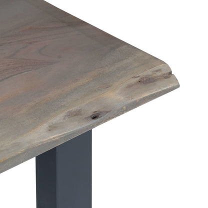 Table console Gris 115 x 35 x 76 cm Bois d'acacia massif et fer