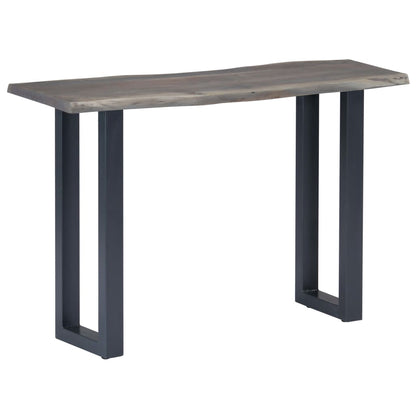 Table console Gris 115 x 35 x 76 cm Bois d'acacia massif et fer