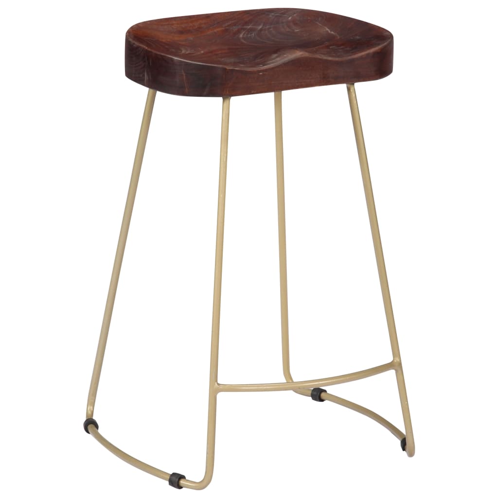 Tabourets de bar Gavin lot de 2 bois de manguier massif