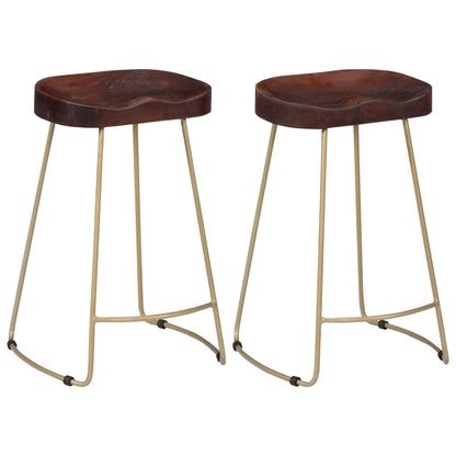 Tabourets de bar Gavin lot de 2 bois de manguier massif