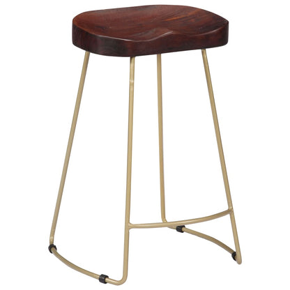 Tabourets de bar Gavin lot de 2 bois de manguier massif