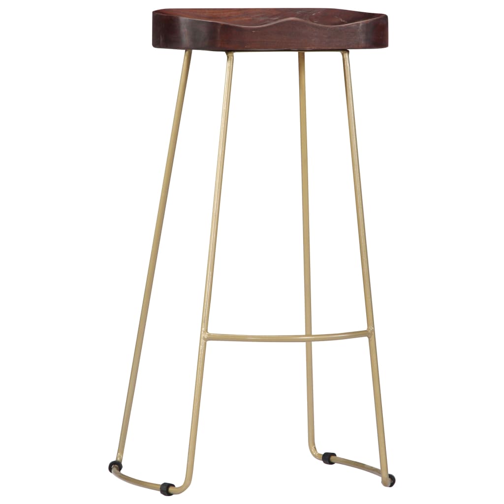 Tabourets de bar Gavin lot de 2 bois de manguier massif