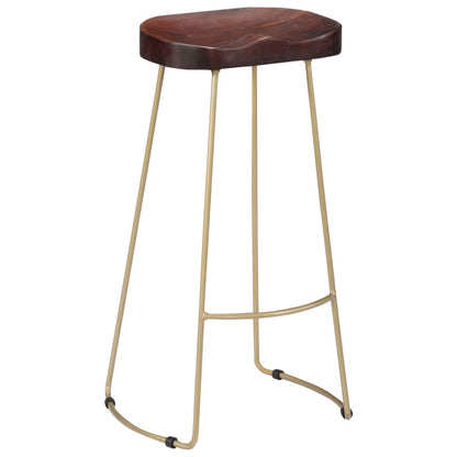 Tabourets de bar Gavin lot de 2 bois de manguier massif