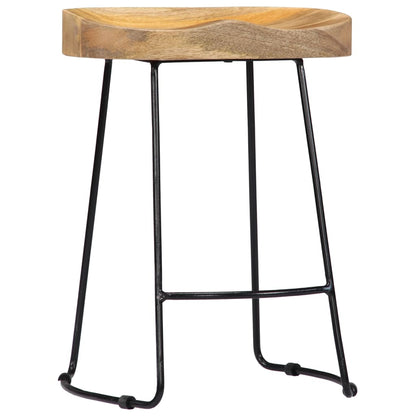 Tabourets de bar Gavin lot de 2 bois de manguier solide