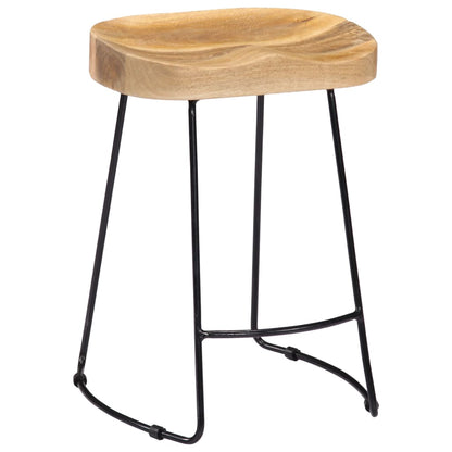 Tabourets de bar Gavin lot de 2 bois de manguier solide