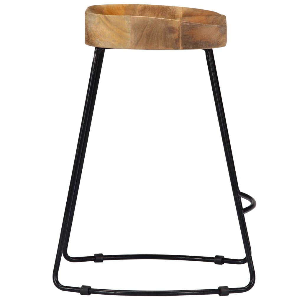 Tabourets de bar Gavin lot de 2 bois de manguier solide