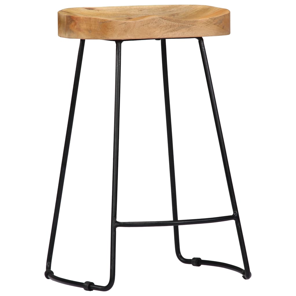 Tabourets de bar Gavin lot de 2 bois de manguier massif