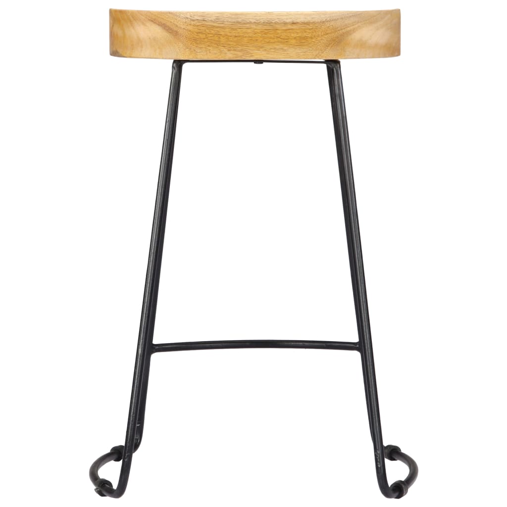 Tabourets de bar Gavin lot de 2 bois de manguier massif