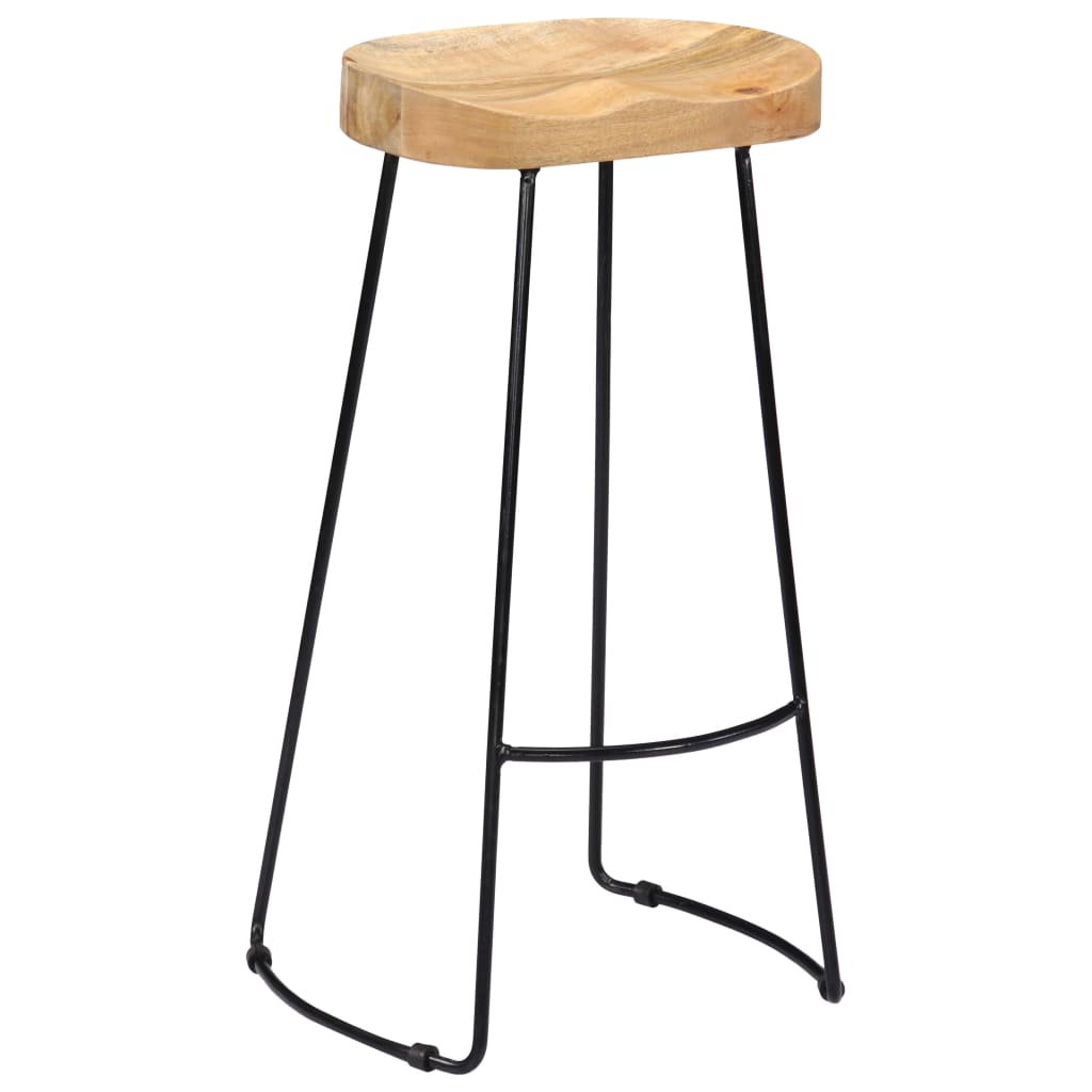 Tabourets de bar Gavin lot de 2 bois de manguier massif