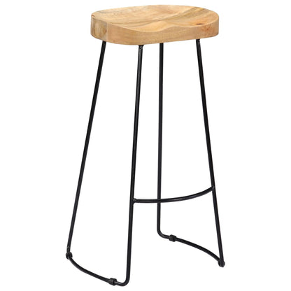 Tabourets de bar Gavin lot de 2 bois de manguier massif