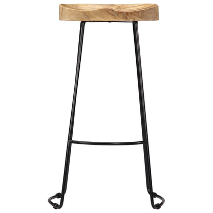 Tabourets de bar Gavin lot de 2 bois de manguier massif