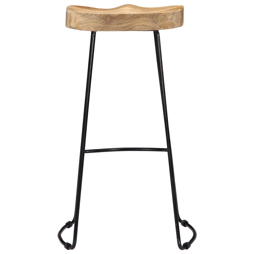 Tabourets de bar Gavin lot de 2 bois de manguier massif