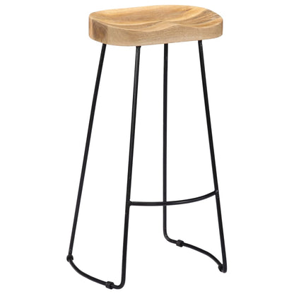 Tabourets de bar Gavin lot de 2 bois de manguier massif