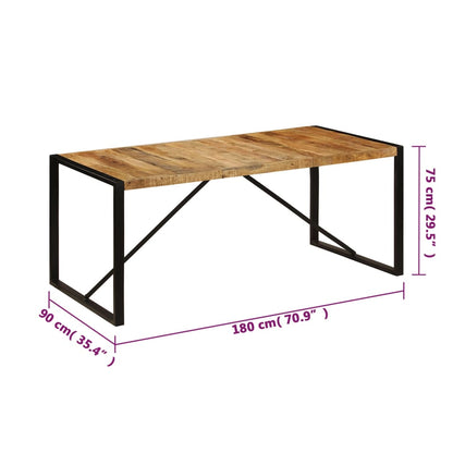 Table à manger 180x90x75 cm Bois de manguier massif