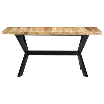 Table à manger 160x80x75 cm Bois de manguier massif brut