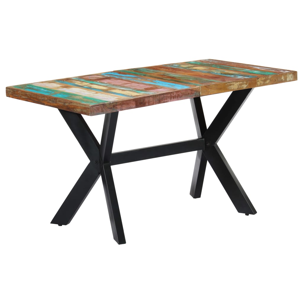 Table à manger 140x70x75 cm Bois de récupération massif