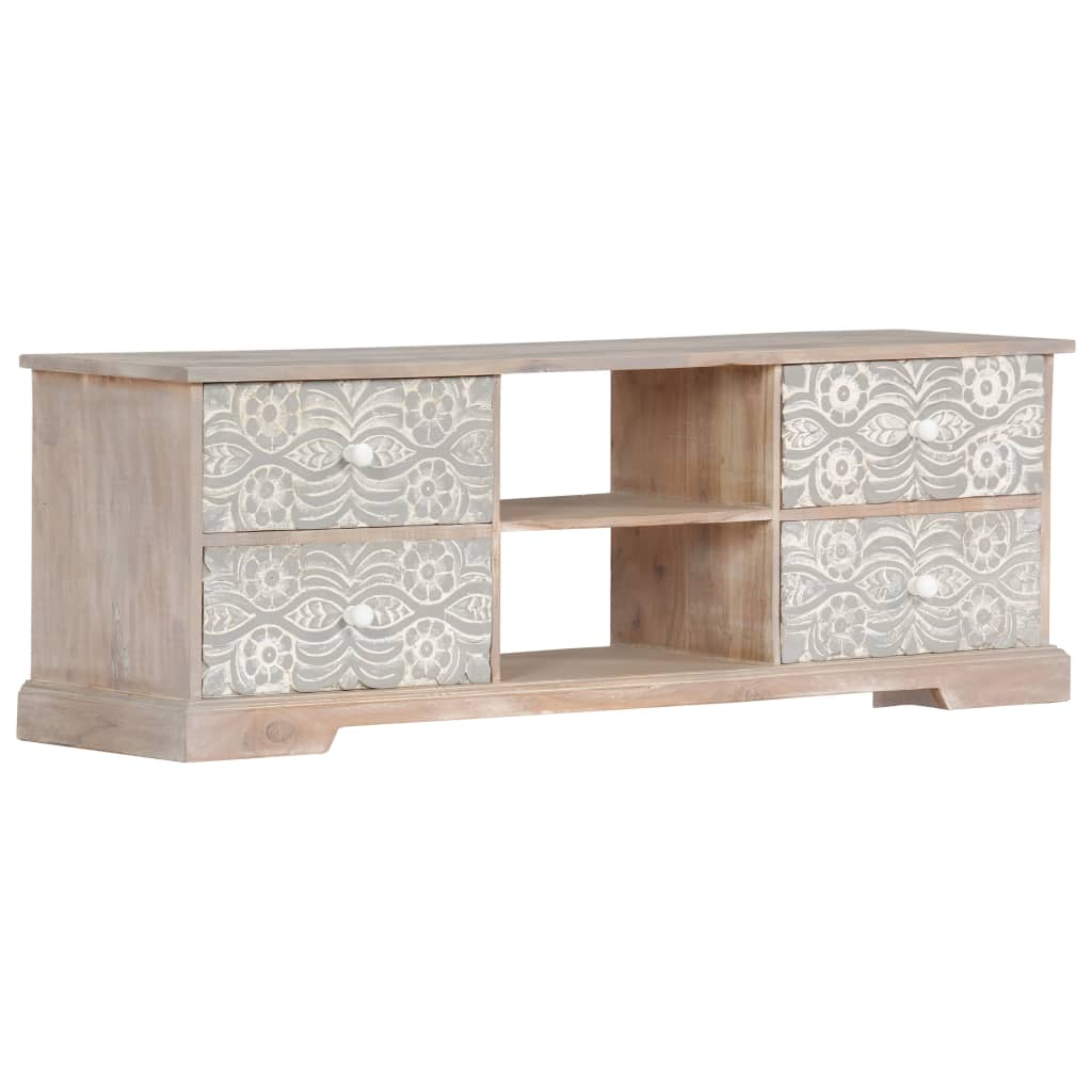 Meuble TV 120x30x40 cm Bois d'acacia massif