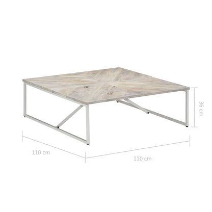 Table basse 110x110x36 cm Bois de manguier solide