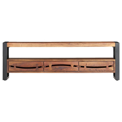 Meuble TV 140x30x45 cm Bois d'acacia massif