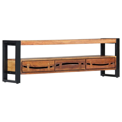 Meuble TV 140x30x45 cm Bois d'acacia massif