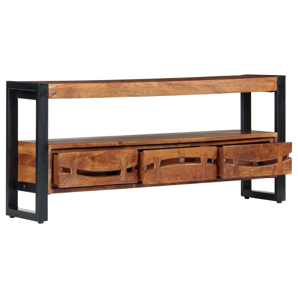 Meuble TV 140x30x45 cm Bois d'acacia massif