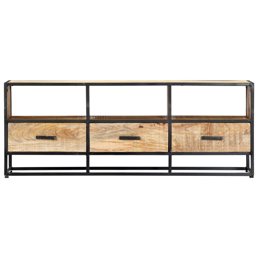 Meuble TV 120x30x45 cm Bois solide de manguier