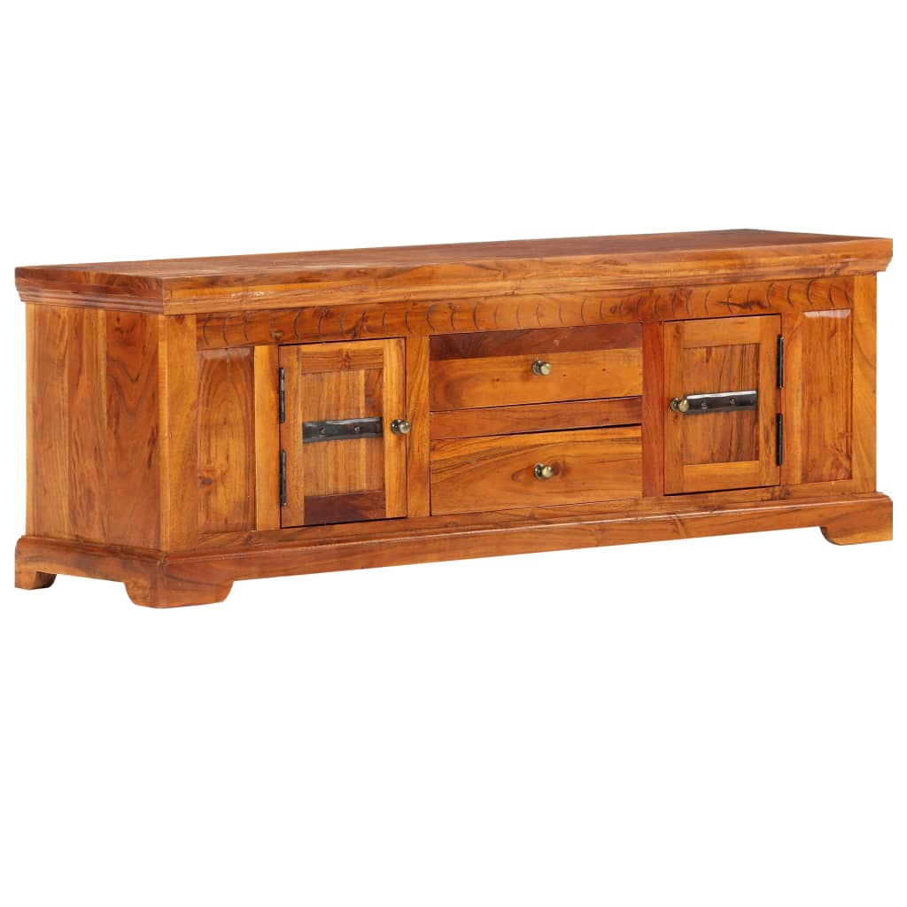 Meuble TV 119x30x40 cm Bois d'acacia massif