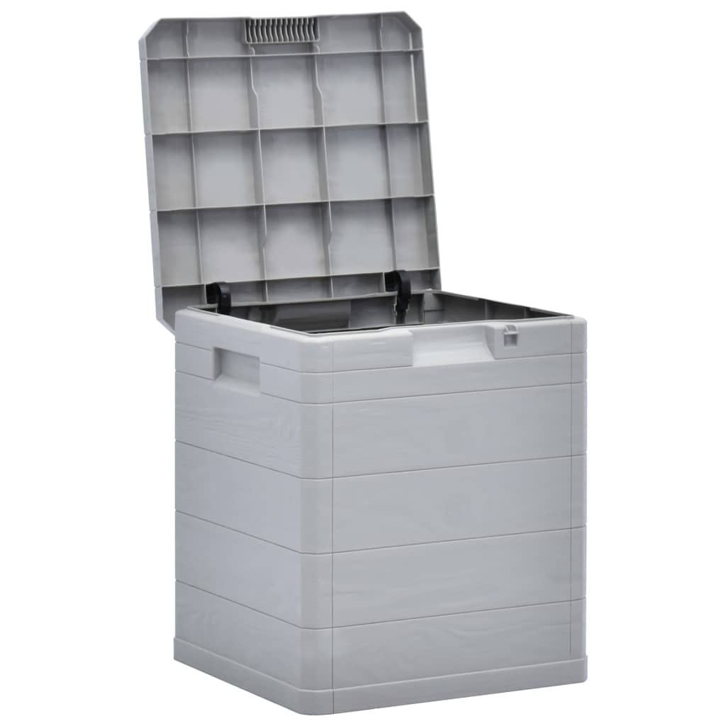 Boîte de rangement de jardin 90 L Gris clair