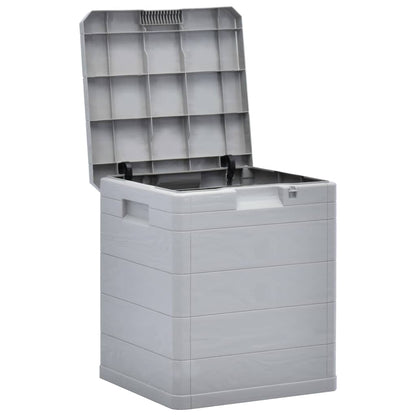 Boîte de rangement de jardin 90 L Gris clair