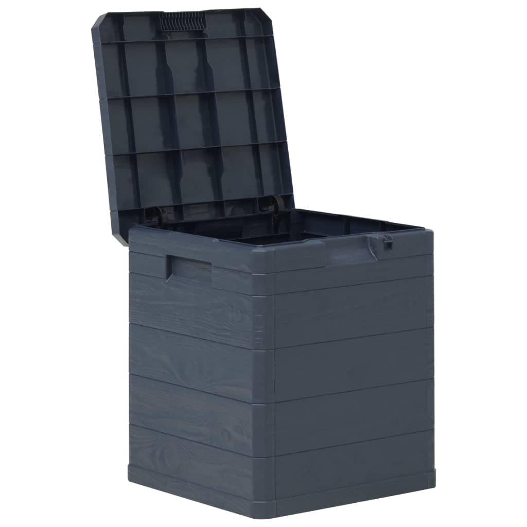 Boîte de rangement de jardin 90 L Anthracite