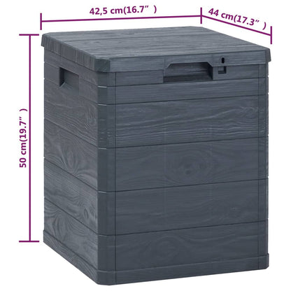 Boîte de rangement de jardin 90 L Anthracite