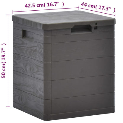 Boîte de rangement de jardin 90 L Marron