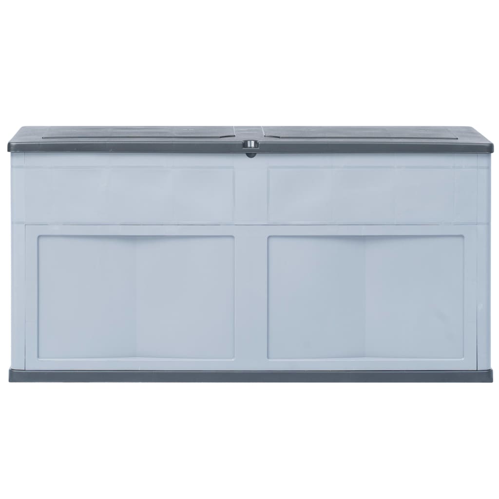 Boîte de rangement de jardin 320 L Gris Noir