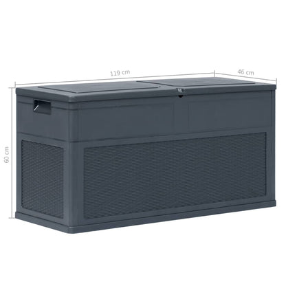 Boîte de rangement de jardin 320 L Anthracite