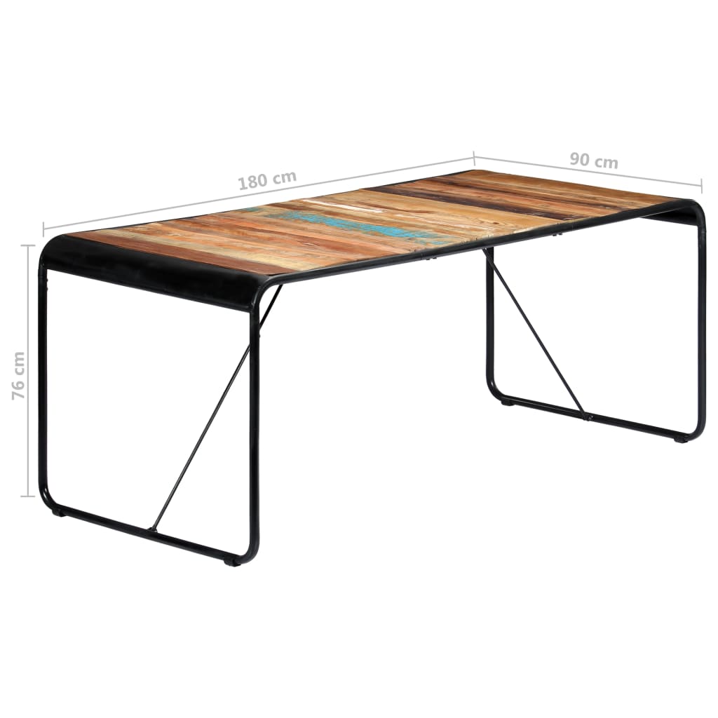 Table à manger 180x90x76 cm Bois de récupération massif