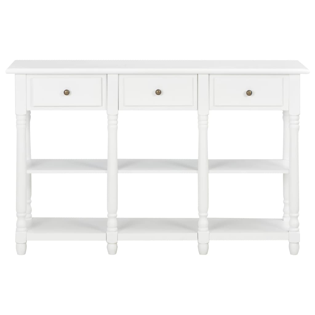 Table console Blanc 120x30x76 cm MDF